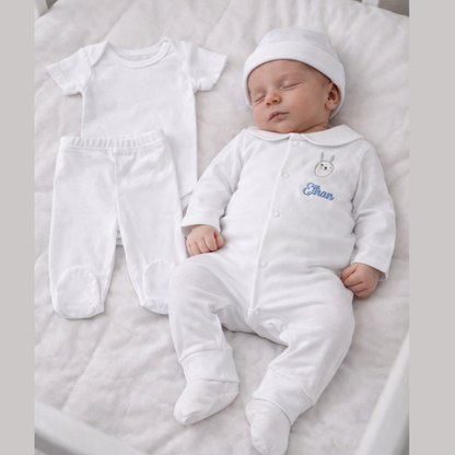 Set Bebé Recién Nacido 4 prendas Blanco