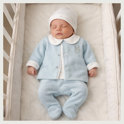 Conjunto 4 Prendas Bebé Algodón Pima Azul