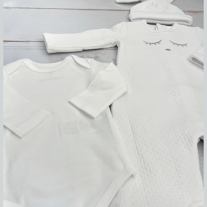 Set Bebé Algodón Pima Carita - Blanco