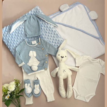 Combo Ropa y Accesorios Conejito Celeste