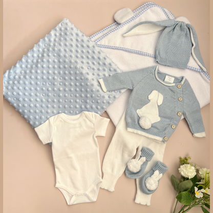 Combo Ropa y Accesorios Conejito Celeste