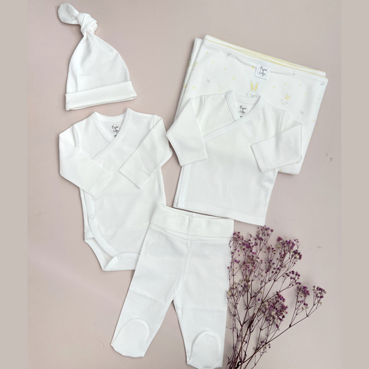 Set Completo Bebé Prematuro - Blanco
