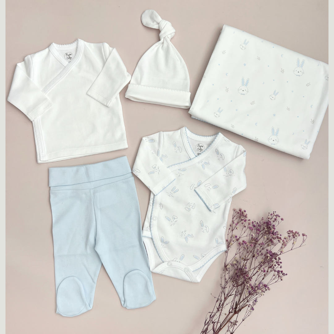 Set Completo Bebé Prematuro - Celeste