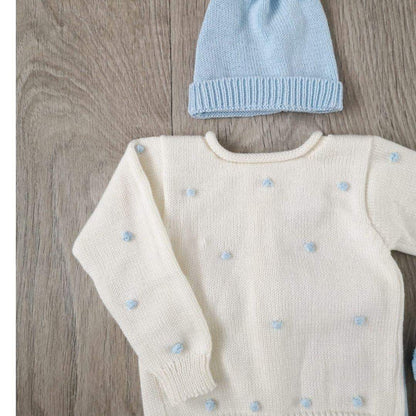 Conjunto Bebé Tejido Pepas Celeste