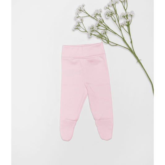 Pantalón Bebé Recien Nacido Pretina Alta Rosado