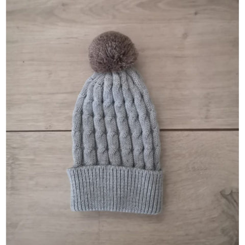 Gorro Bebé Tejido Gris