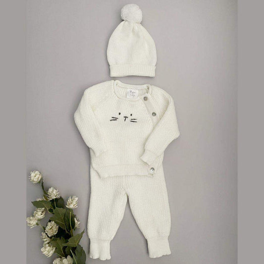 Conjunto Bebé Tejido Carita Unisex