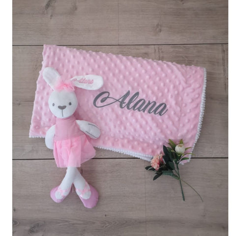 Cojín lactancia con funda removible Bambineto Conejos rosa almohada
